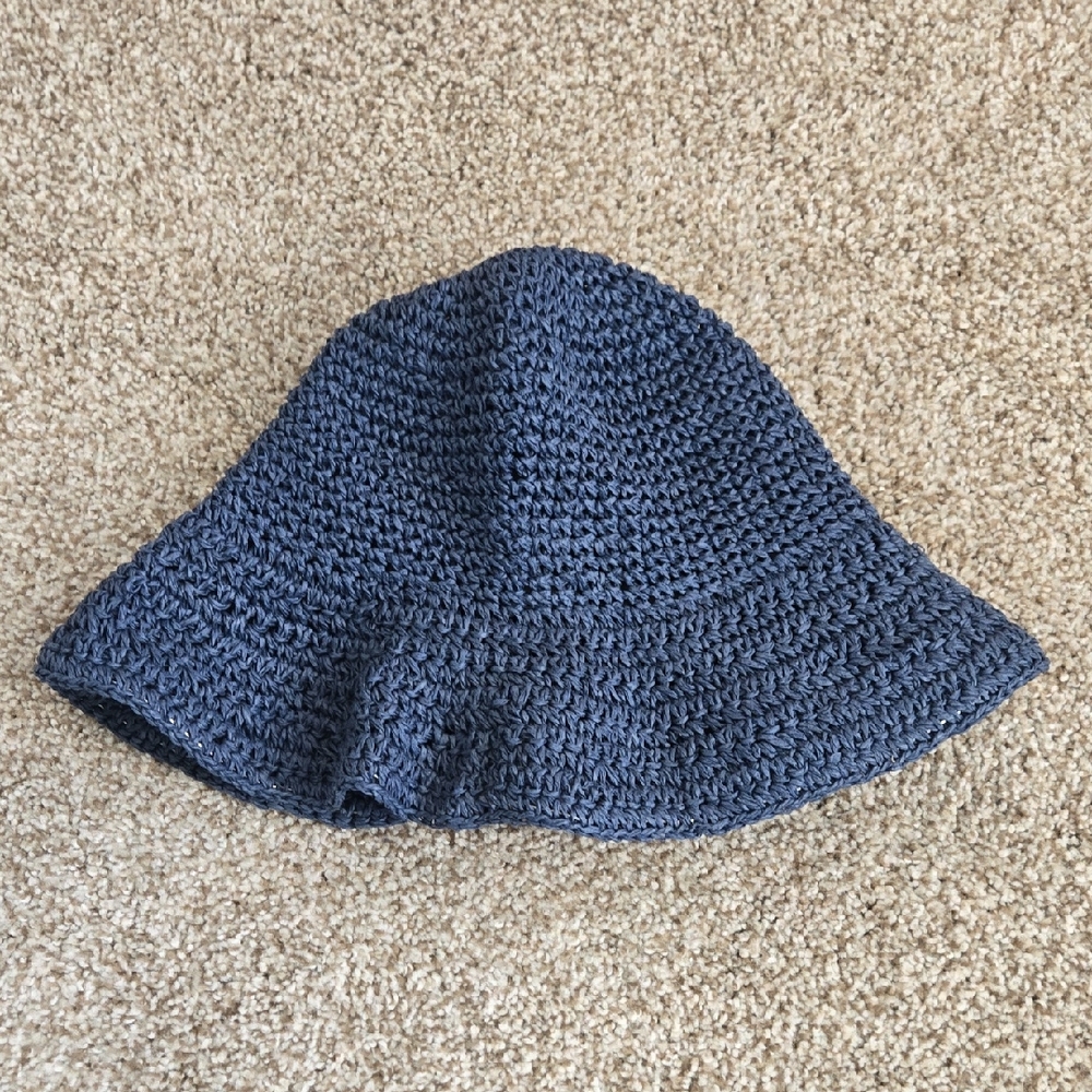 Blue Crochet Bucket Hat